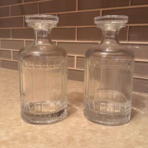 Set of 2  glass bottles